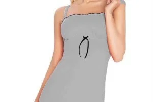 Viskose camisole chemise m. lille sløjfe